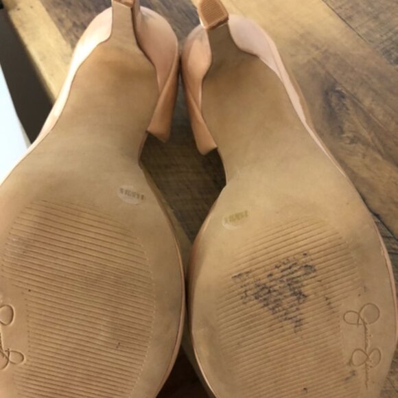 4-inch Platform Heel Open Toe Powder by JS Size 8.5M - Just Add Party Dress - Picture 14 of 15